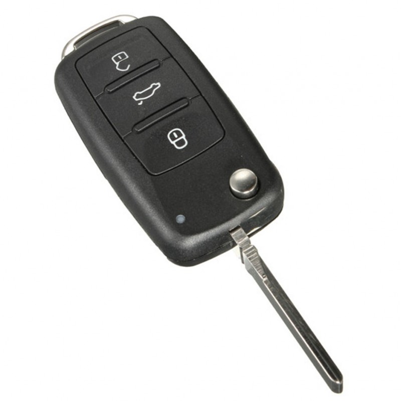 Acheter Coque de clé télécommande pliable à 3 boutons, pour VW Volkswagen  Golf Polo T5 Passat Skoda Beetle, coque de tête de clé de voiture