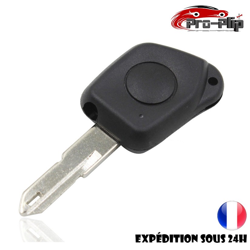 1x Coque Cles 1 Bouton - Peugeot 106 306 309 405
