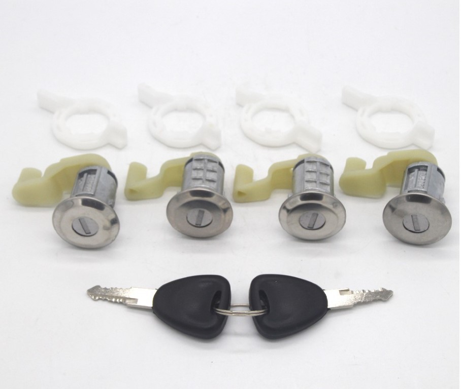 Yctze paire de Kit de cylindre de serrure de porte avec clé 7701468981  adapté pour Renault Megane I Scenic I Clio II Thalia