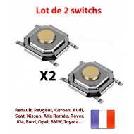2X Switch bouton clé télécommande plip compatible avec Peugeot Citroen Nissan Opel Porsche Toyota Fiat Alfa @Pro-Plip