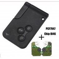smartcard carte électronique à Programmer compatible avec Scénic Mégane Koleos Clio 433Mhz ID46 PCF7947 ProPlip