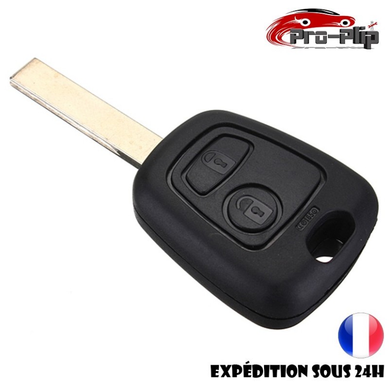 Coque clé plip pour Peugeot 107 207 307 407 807 CE0536 2 boutons