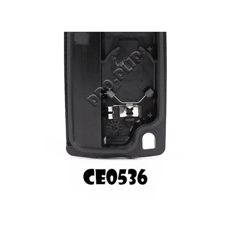 Coque Télécommande plip clé Peugeot  compatible 807 2 bouton CE0536 sans rainure 